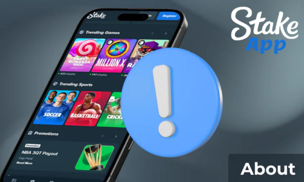 Interface de l'application Stake